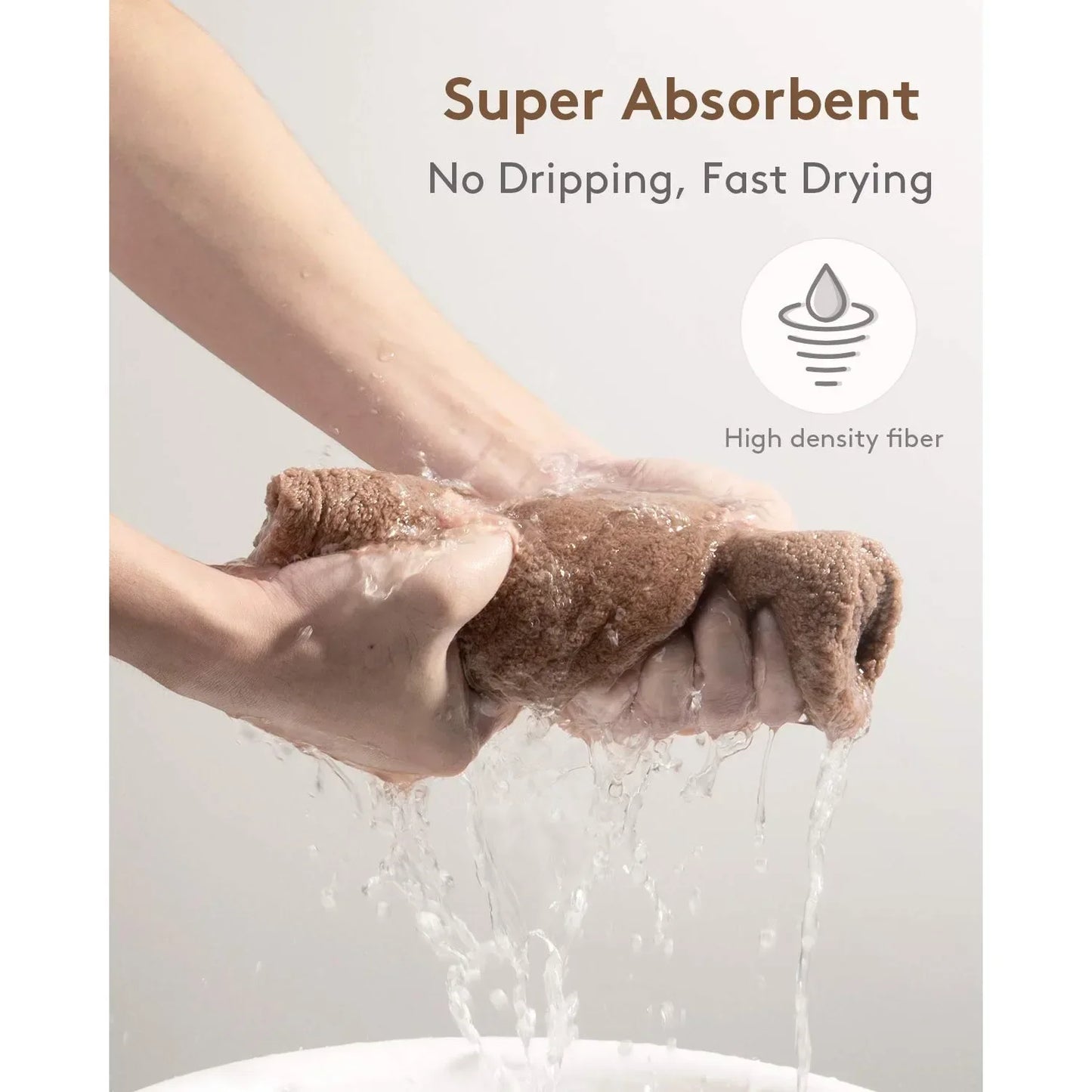 3 Pack dry hair towel, with buckle, super absorbent