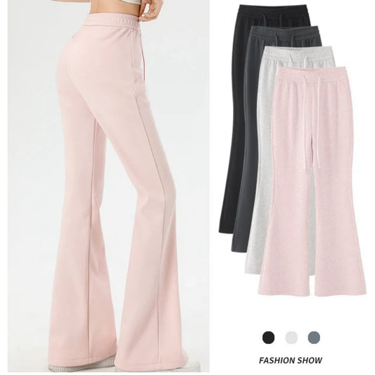 Chic Hotsweeet Casual Matching Yoga Sportswear Streetwear Women's Flare Pant Y2K Low Waist Lace Patchwork Korean Lady's Legging