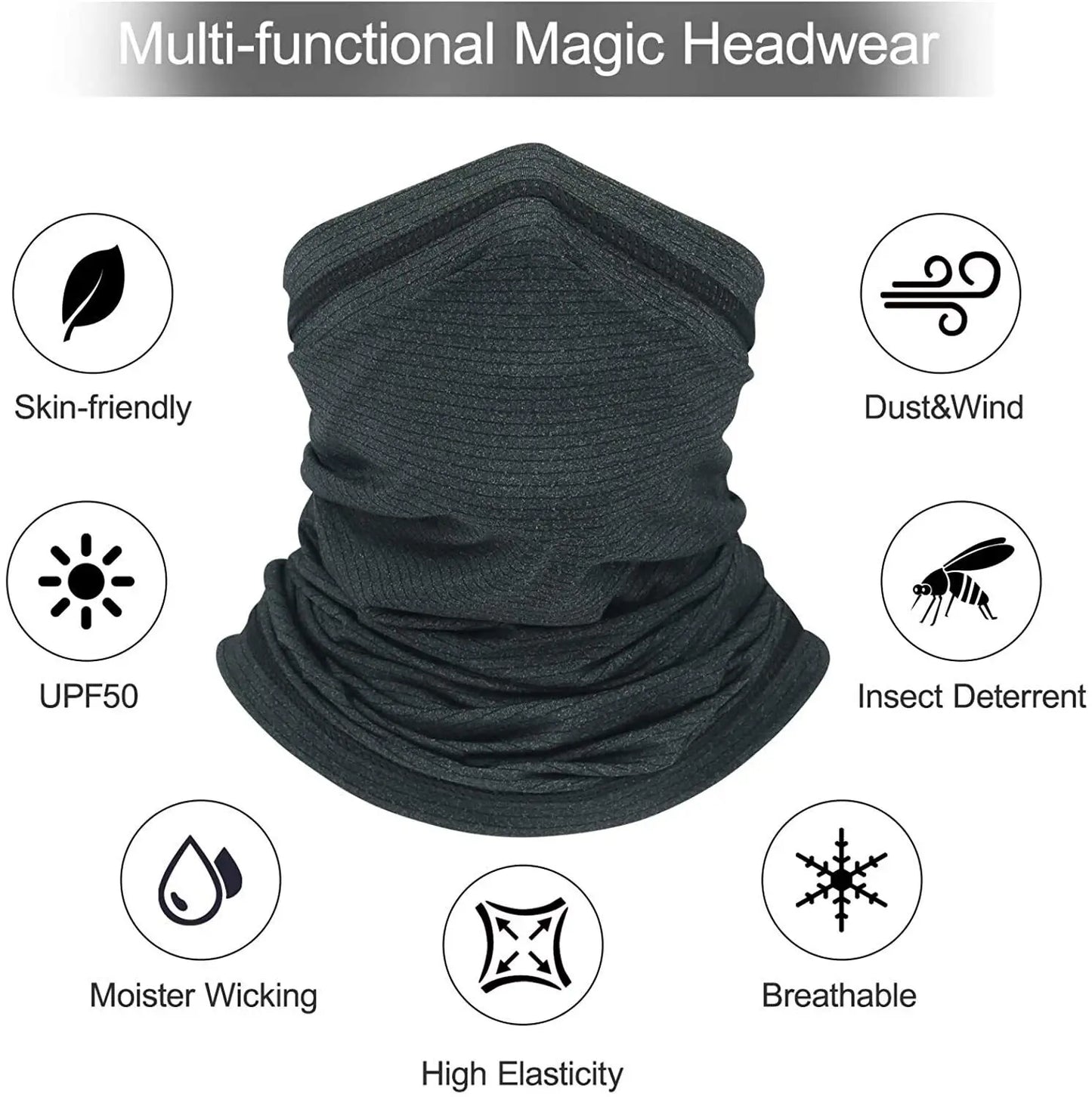 Cooling Neck Gaiter Bandana Face Mask for Men Women Summer UV Protection Cycling Fishing Scarf Cover